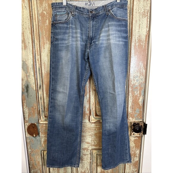 Mavi Jeans Mens 34x32 Blue Denim Matt Relaxed Straight Leg - Picture 1 of 12